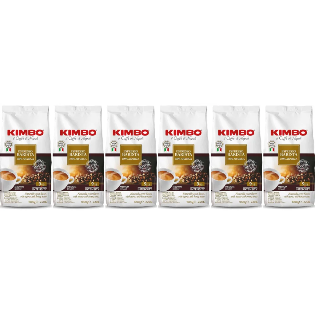 Espresso Barista 100% arabica - koffiebonen - 6 x 1 kilo de Kimbo – photo produit