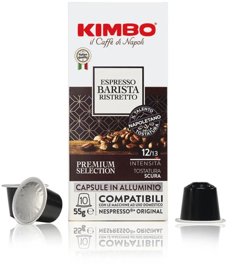 Espresso Barista Ristretto aluminium capsule compatibel NESPRESSO apparaten (100st ) van Kimbo – productfoto