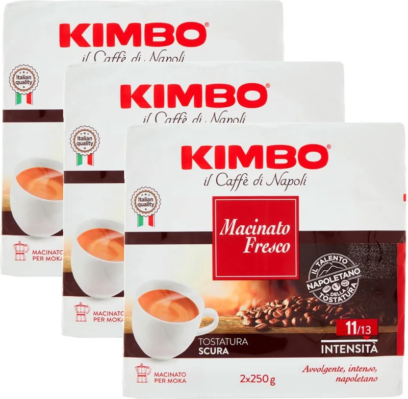 il Caffe di Napoli Macinato Fresco - Multipack - Gemalen Koffie - 1500g (6x250g) van Kimbo – productfoto