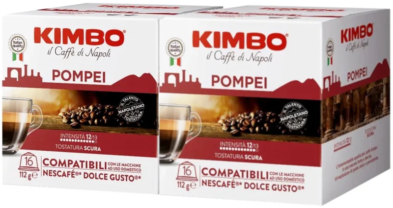 il Caffe di Napoli Pompei - Multipack - 32 (2x16) Koffiecups Compatibel met Nescafe Dolce Gusto by Kimbo – product photo