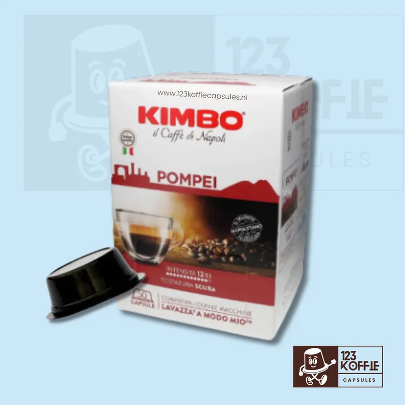 Pompei voor Nespresso - Koffiecups - 50 stuks - Capsule compatible - Italiaanse Koffie - Made in Italy - Voor Nespresso Inissia, Citiz, Essenza, Pixie, Creatista ... van Kimbo – productfoto