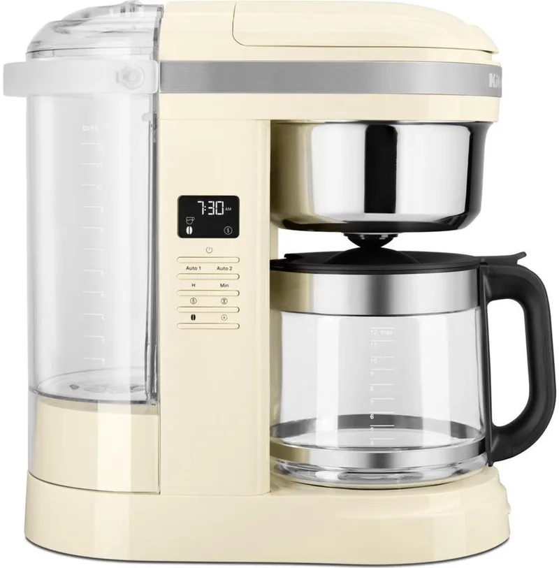 KitchenAid 5KCM1209EAC - Filter-koffiezetapparaat - 1.7 L - Warmhoudplaat van KitchenAid in Amandel Wit – productfoto