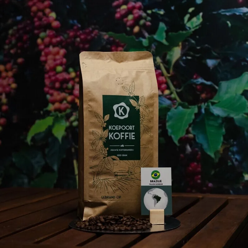 Brazil Yellow Bourbon - vers gebrande koffiebonen - 1000 gram van Koepoort Koffie – productfoto