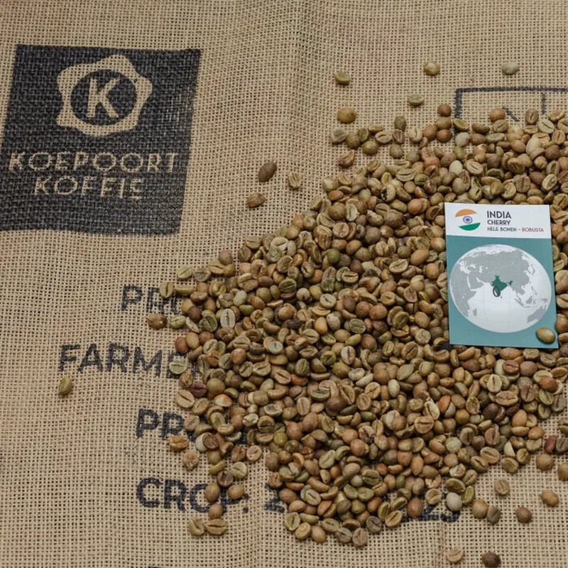 India Mooley Manay natural sundried specialty robusta - Direct Trade - ongebrande koffiebonen - 1 kg van Koepoort Koffie – productfoto
