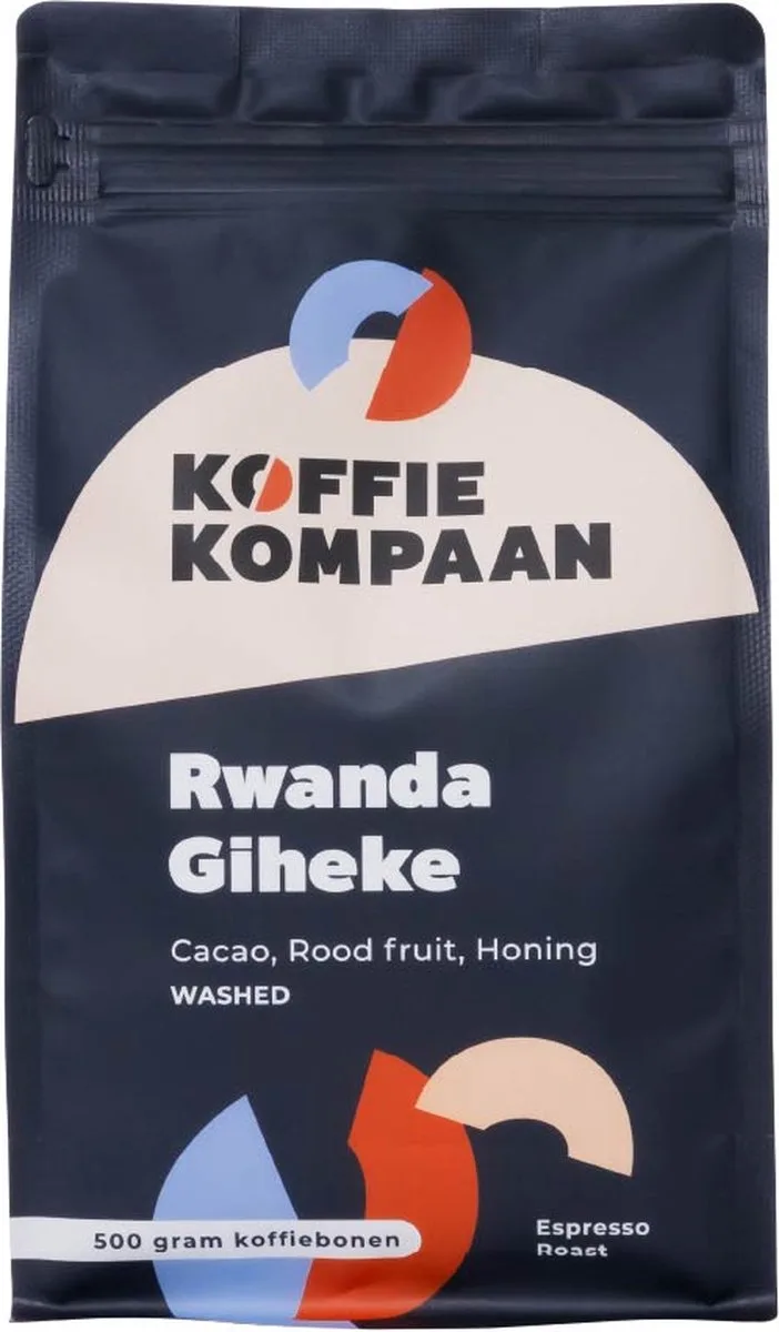Rwanda Giheke Koffiebonen 500 gram van Koffiekompaan – productfoto
