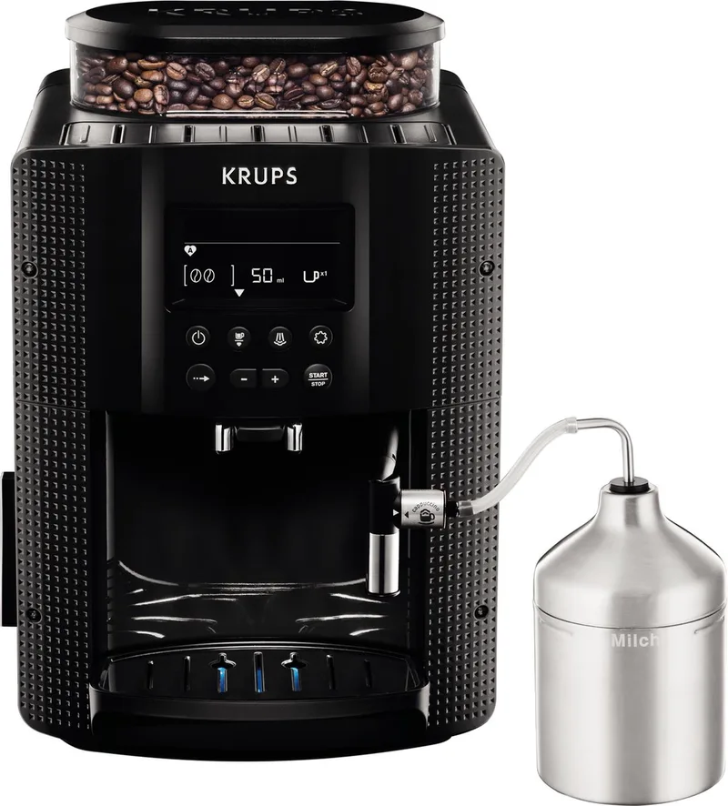 Arabica Automatic EA8160 - Espressomachine van Krups in Zwart – productfoto