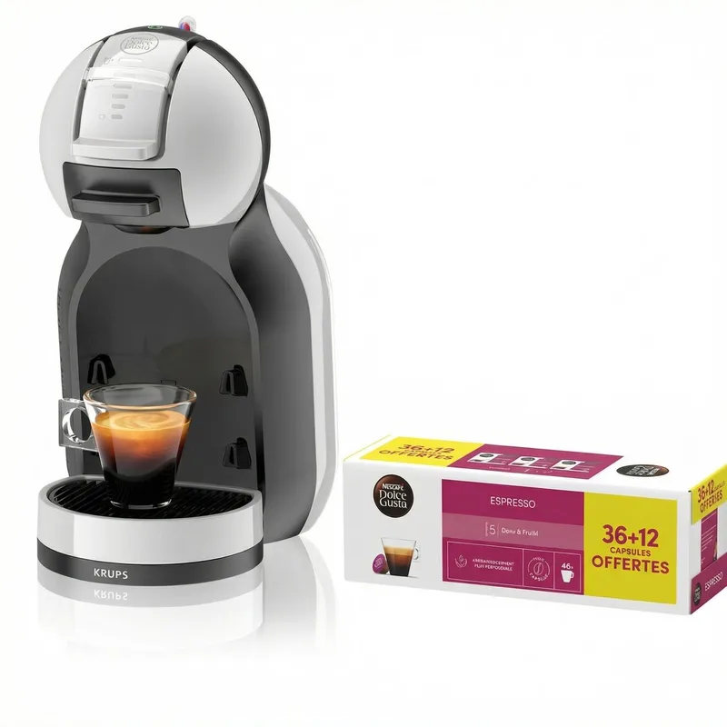 Dolce Gusto Mini Me YY5832FD – Koffiecupmachine – inclusief 48 Espresso capsules van Krups in Grijs – productfoto