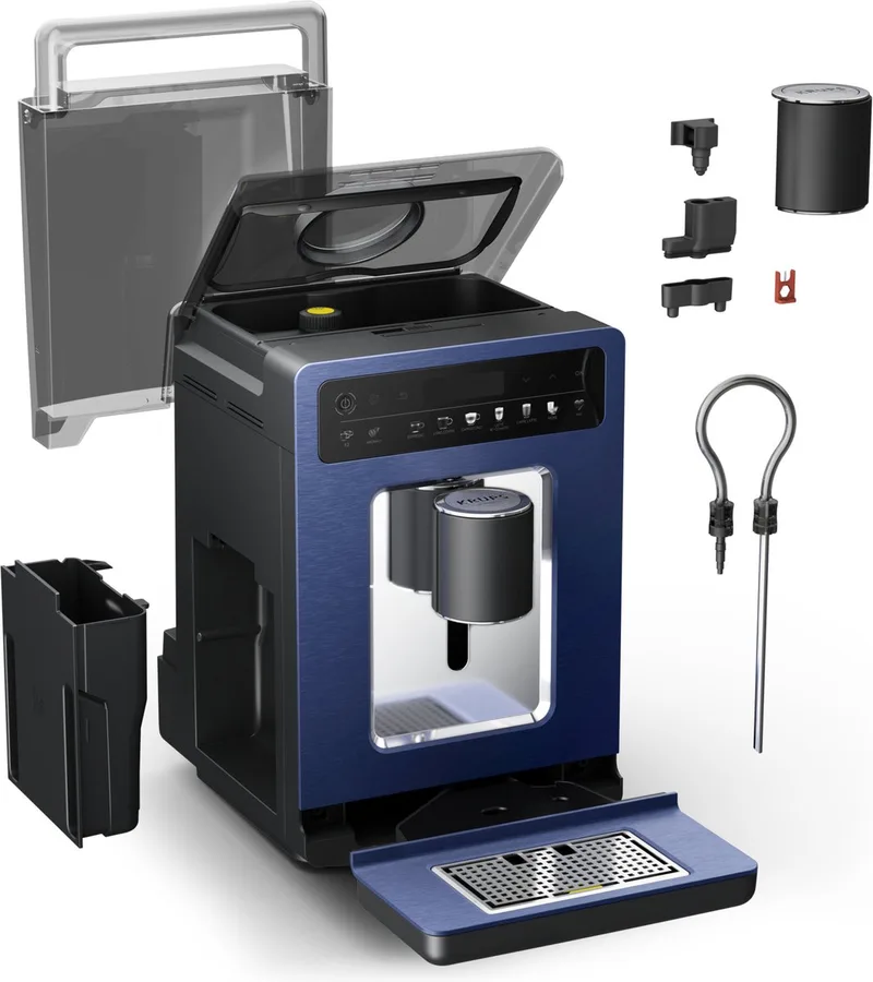 Evidence by Wilmotte EA89W4 EA89W4 volautomatische espressomachine de Krups en Bleu, Noir – photo produit