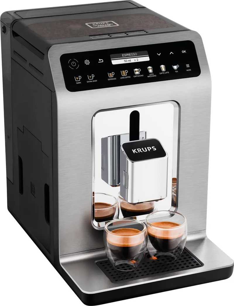 Evidence+ EA894T - Volautomatische Espressomachine - Premium Design - 19 Instellingen - Personaliseren - Voor Espresso & Cappuccino van Krups in Titanium – productfoto