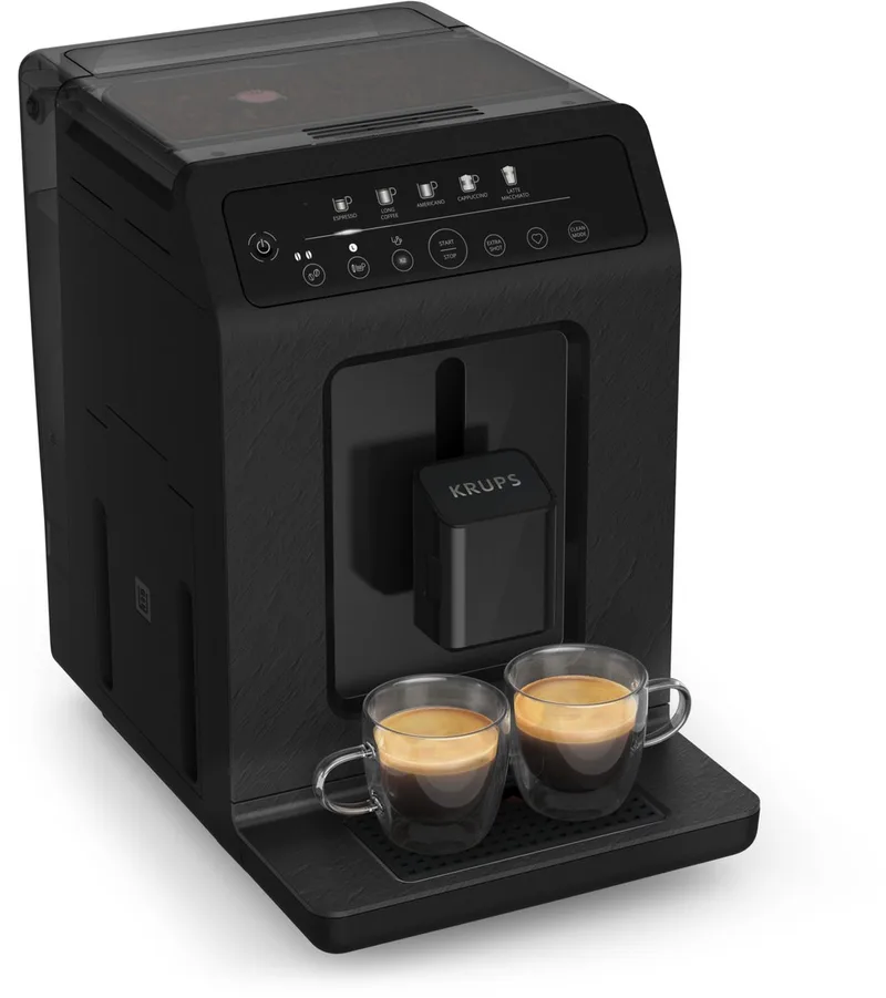 Evidence EA8968 - Volautomatische Espressomachine - One-Touch Cappuccino & Latte Macchiato - 5 Koffierecepten van Krups in Zwart – productfoto