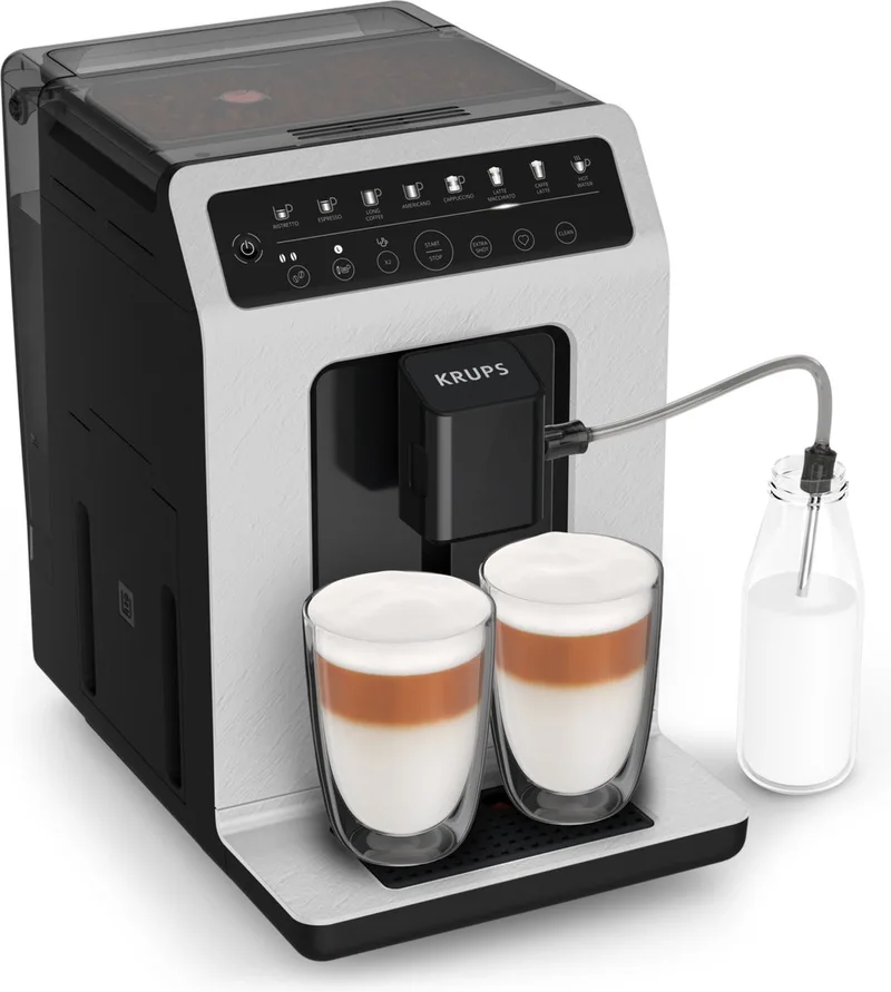 Evidence EA897A - Volautomatische Espressomachine - Nube - Energiezuinig - Compact van Krups in Zilver – productfoto