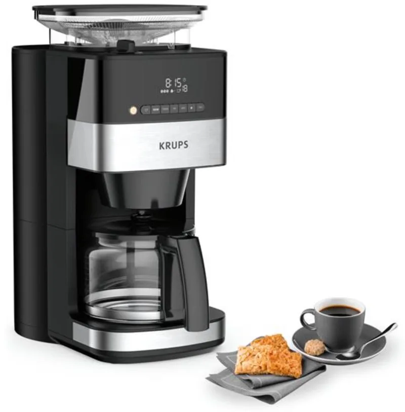 Grind & Brew KM8328 - Koffiezetapparaat met ingebouwde koffiemolen - 1.25L - Warmhoudfunctie by Krups in Black – product photo
