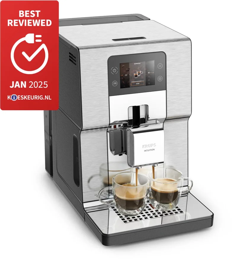 Intuition EA877D - Volautomatische Espressomachine - RVS - Touchscreen - Personaliseerbaar van Krups in Zwart – productfoto