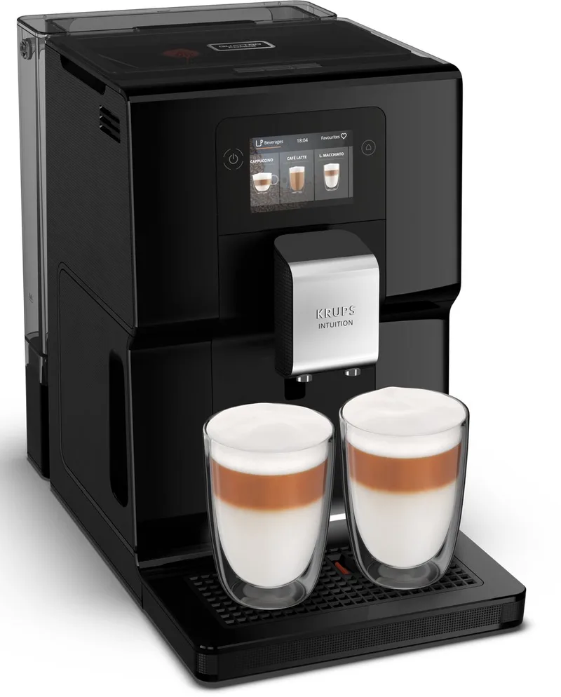 Intuition Preference EA8738 - Volautomatische Espressomachine - Inclusief Melkreservoir - 11 Recepten van Krups in Zwart – productfoto