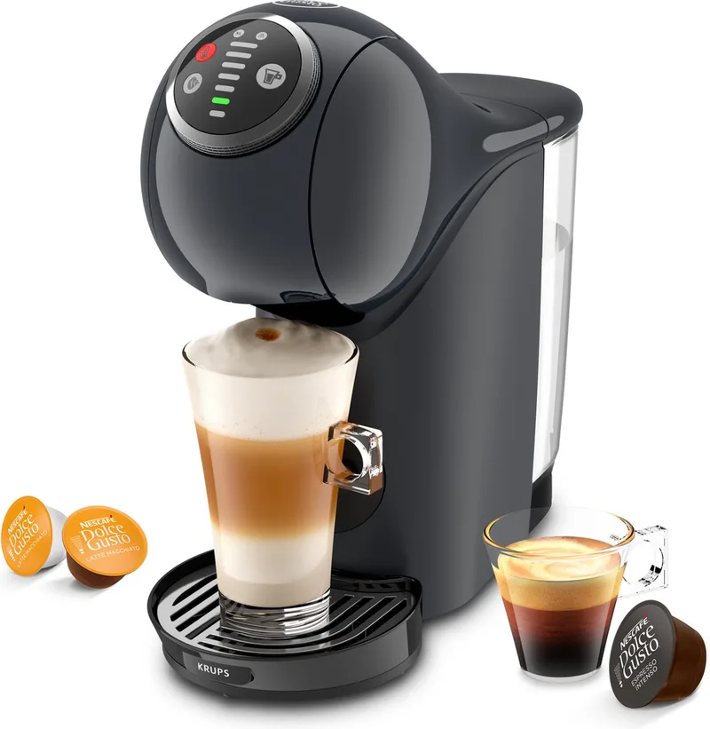 NESCAFÉ Dolce Gusto Genio S Plus KP340B - Koffiecupmachine - Automatische Stop - Eenvoudig Personaliseren - Voor Dolce Gusto Cups från Krups i Grå – produktbild