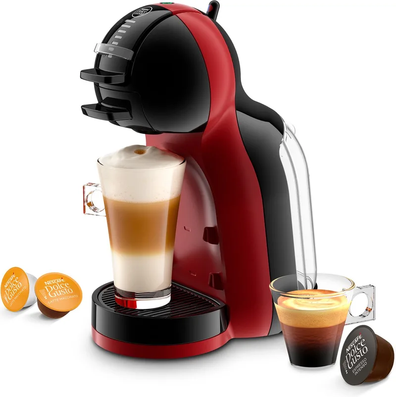 NESCAFÉ Dolce Gusto Mini Me KP123H - Koffiecupmachine - Rood/Zwart - Automatische Stop - Compact - Voor Dolce Gusto Cups by Krups in Cherry Rood – product photo