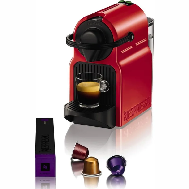 Nespresso Inissia XN1005 - Koffiecupmachine - Compact - Energiezuinig - Voor Nespresso Cups van Krups in Rood – productfoto