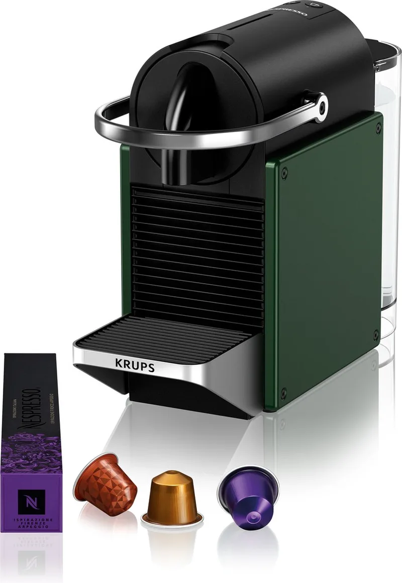Nespresso Pixie XN3063 - Koffiecupmachine - Donkergroen - Compact van Krups in Zwart, Donkergroen – productfoto