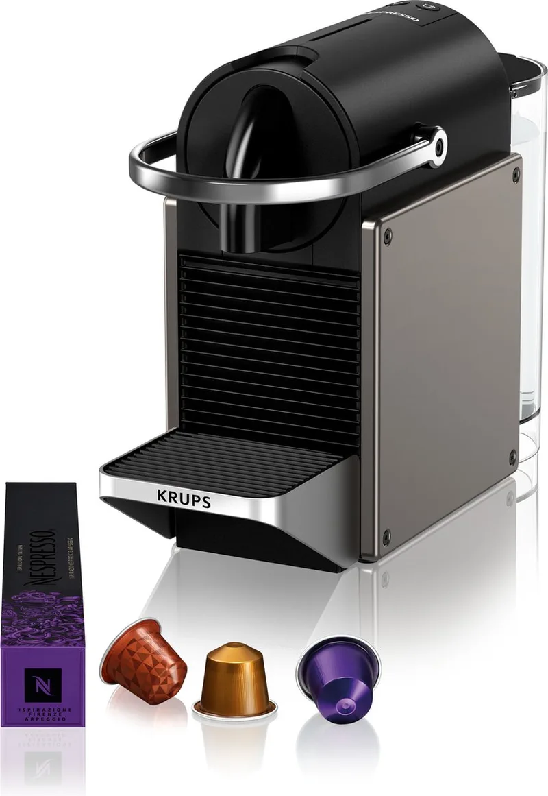 Nespresso Pixie XN306T - Koffiecupmachine - Titan - Compact by Krups in Black, Titanium – product photo