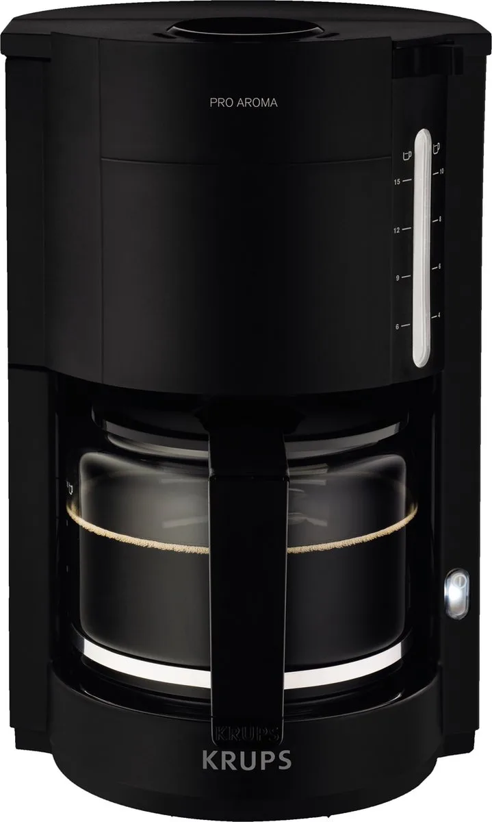 Pro Aroma F30908 - Filter koffiezetapparaat - 1.25L - Warmhoudfunctie - Instelbare Aroma - Zwart van Krups in Zwart – productfoto