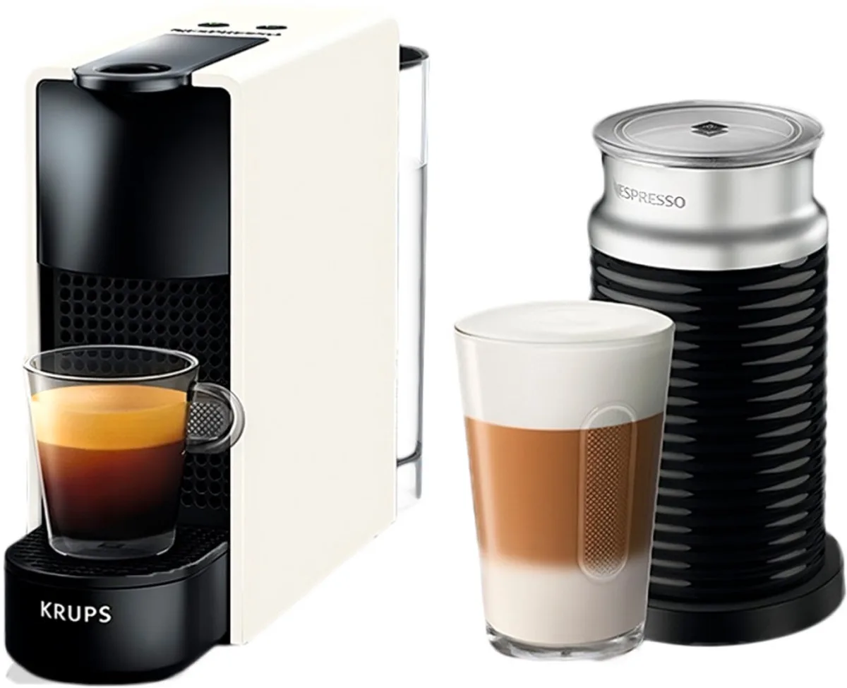 XN1111 Nespresso Essenza Mini Koffiepadmachine 0.7L Wit/Zwart van Krups in Wit – productfoto