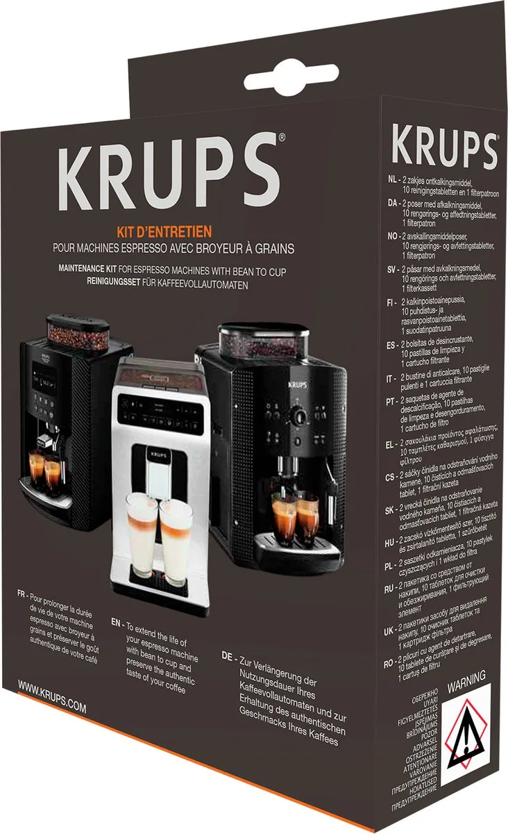 XS5300 - Onderhoudskit - Koffiemachinereiniger - Ook geschikt voor Dolce Gusto & Nespresso - Complete Set van Krups – productfoto
