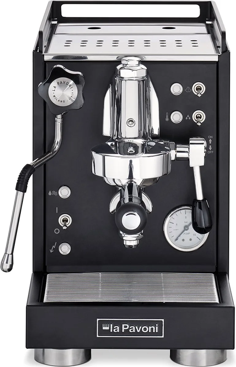Mini Cellini Half automatisch Espressomachine 2,9 l by La Pavoni in Black, Roestvrijstaal – product photo