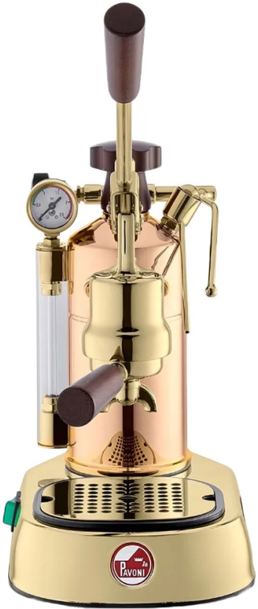 Professional Rame Gold Manual-lever espresso machine - Goud/Hout