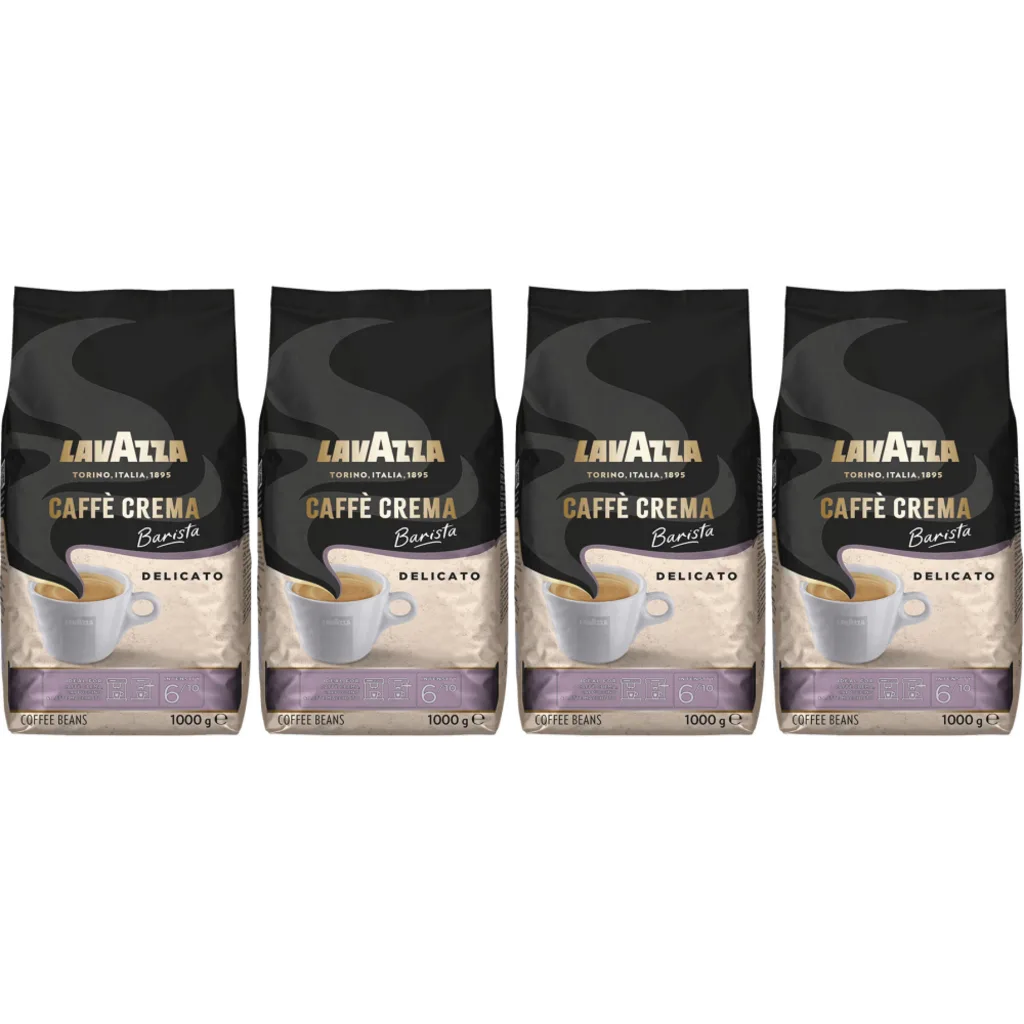 Caffè Crema Barista Delicato - koffiebonen - 4 x 1 kilo von Lavazza – Produktfoto