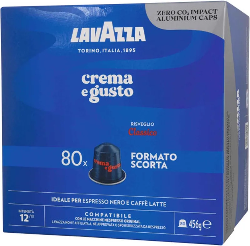 Crema e Gusto CLASSICO capsules compatibel NESPRESSO apparaten (80st) van Lavazza – productfoto