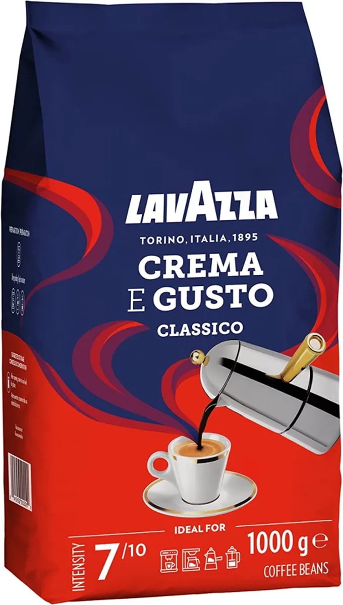 Crema e Gusto Espresso Classico - koffiebonen - 1 kilo van Lavazza – productfoto