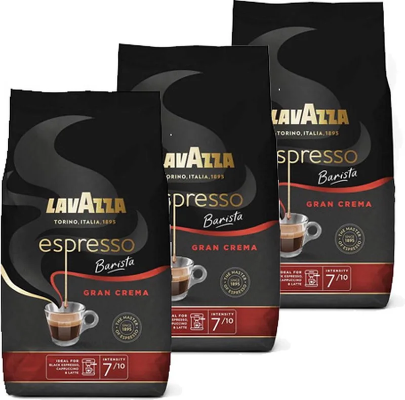 Espresso Barista Gran Crema koffiebonen 1kg x3 van Lavazza – productfoto
