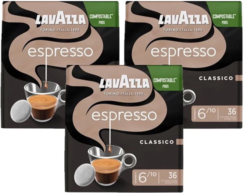 Espresso Classico - 3x 36 pads van Lavazza – productfoto