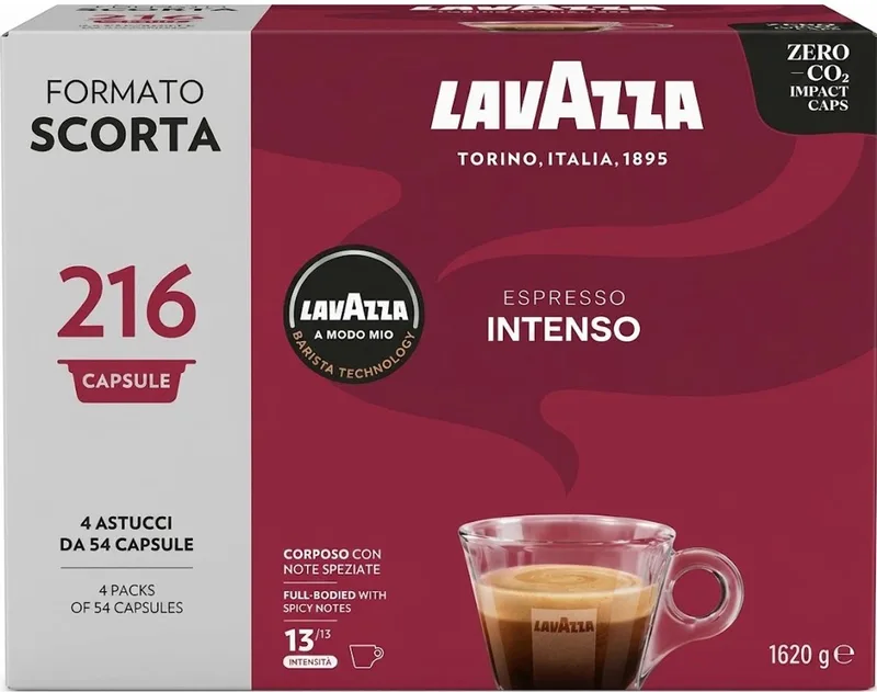 Espresso Intenso - Multipack - 216 (4x54) Koffiecups Compatibel met Lavazza A Modo Mio von Lavazza – Produktfoto