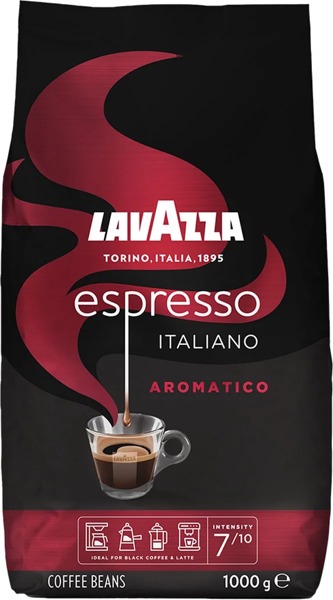 Espresso Italiano Aromatico Koffiebonen - Koffie Blend van Robusta en Arabica Bonen - Intensiteit 8/10 - 1 kg van Lavazza – productfoto