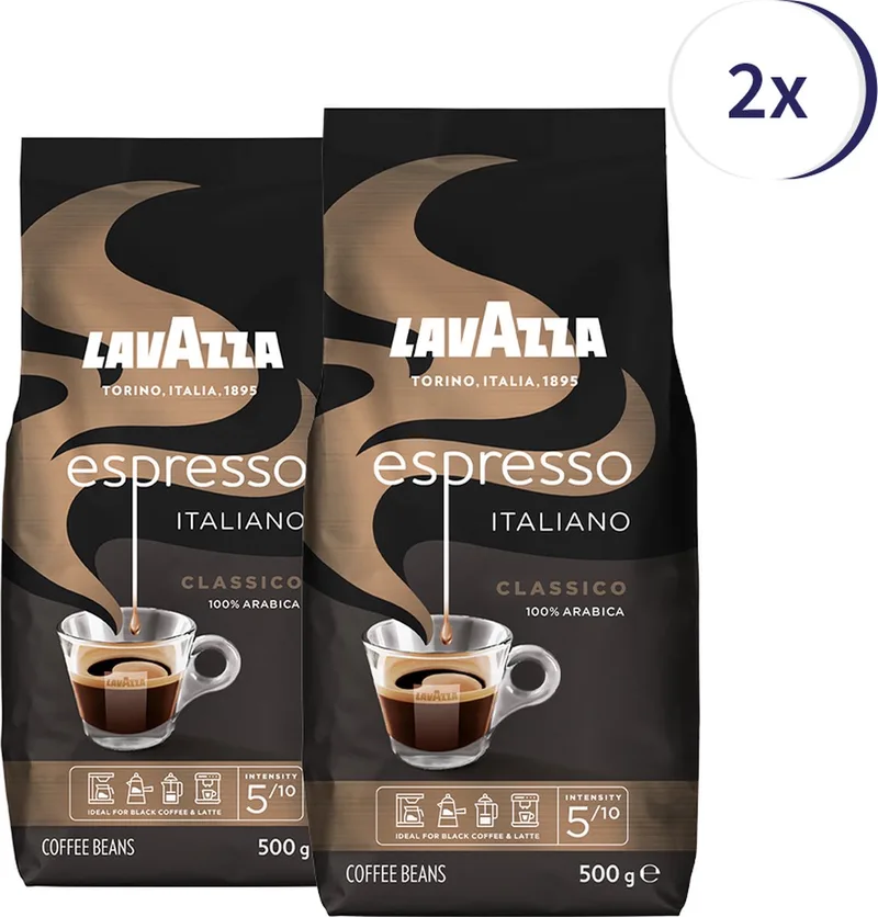 Espresso Italiano Classico koffiebonen - 500 gram x2 by Lavazza – product photo