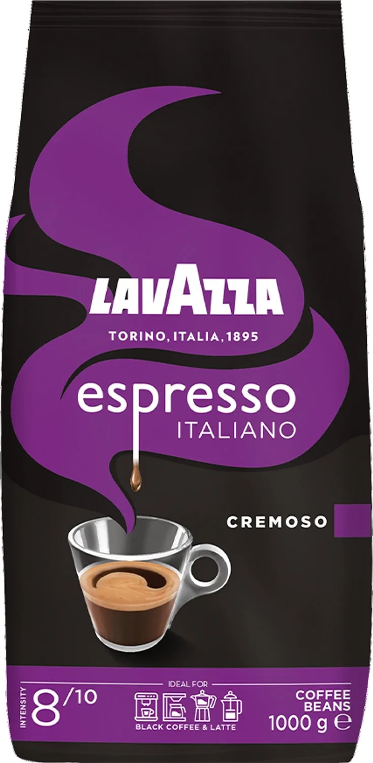 Espresso Italiano Cremoso - Koffiebonen - Black Coffee & Latte - Intensiteit 8/10 - 2 x 1kg van Lavazza – productfoto