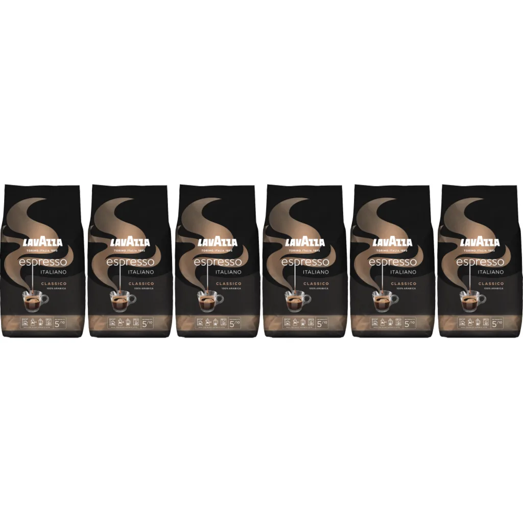 Espresso Italiano - koffiebonen - 6 x 1 kilo de Lavazza – photo produit