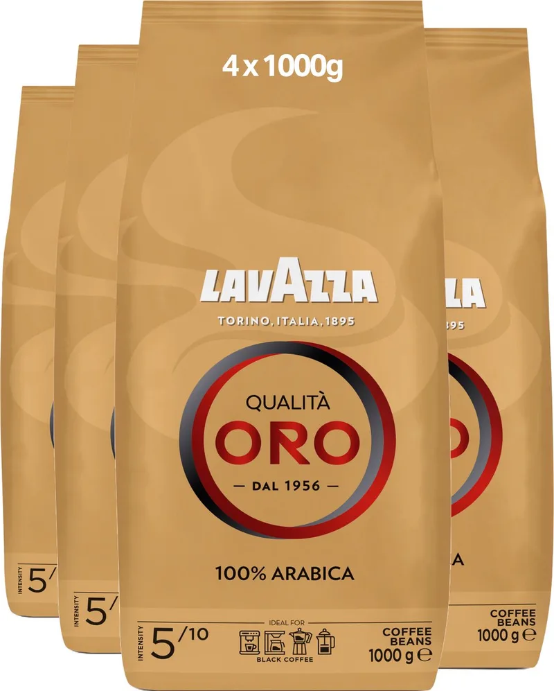 Qualità Oro Koffiebonen - 100% Arabica Koffie Bonen - Intensiteit 5/10 - 4 x 1 kg van Lavazza – productfoto