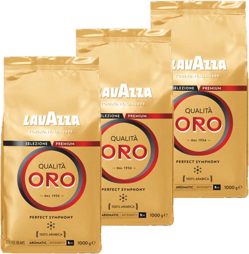 Qualita Oro koffiebonen 1kg x3 van Lavazza – productfoto