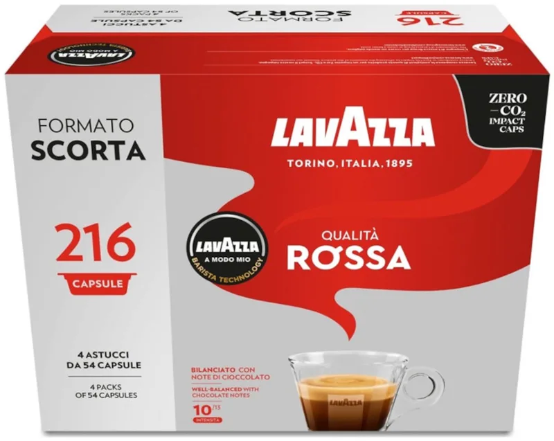 Qualita Rossa - 216 Koffiecups Compatibel met Lavazza A Modo Mio van Lavazza – productfoto
