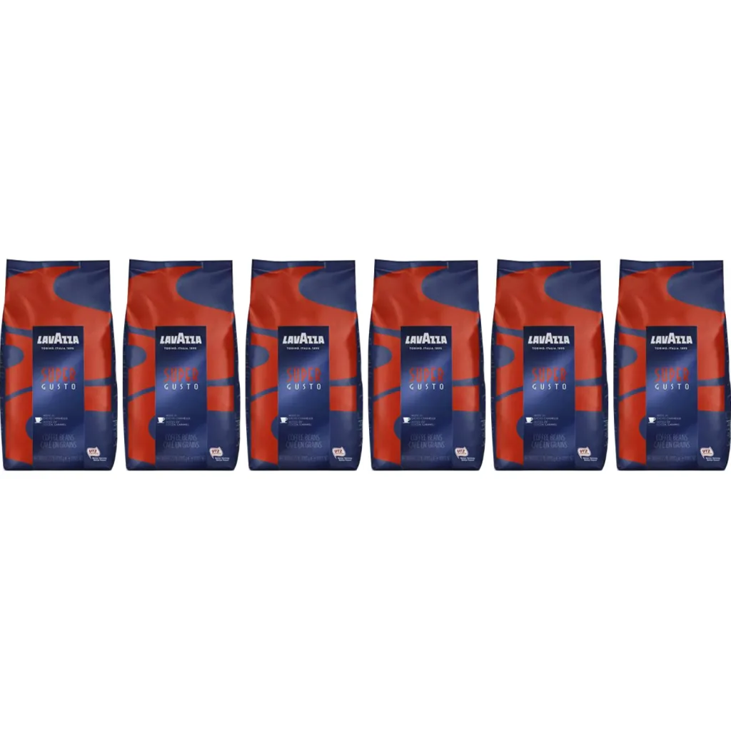 Super Gusto - koffiebonen - 6 x 1 kilo van Lavazza – productfoto