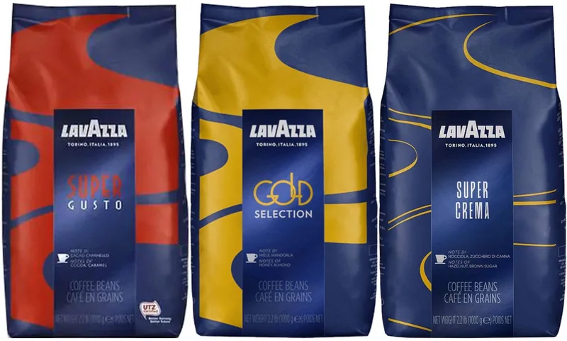 Super Gusto Super Crema Gold Selection - Mixverpakking - 3kg (3x1kg) Koffiebonen van Lavazza – productfoto