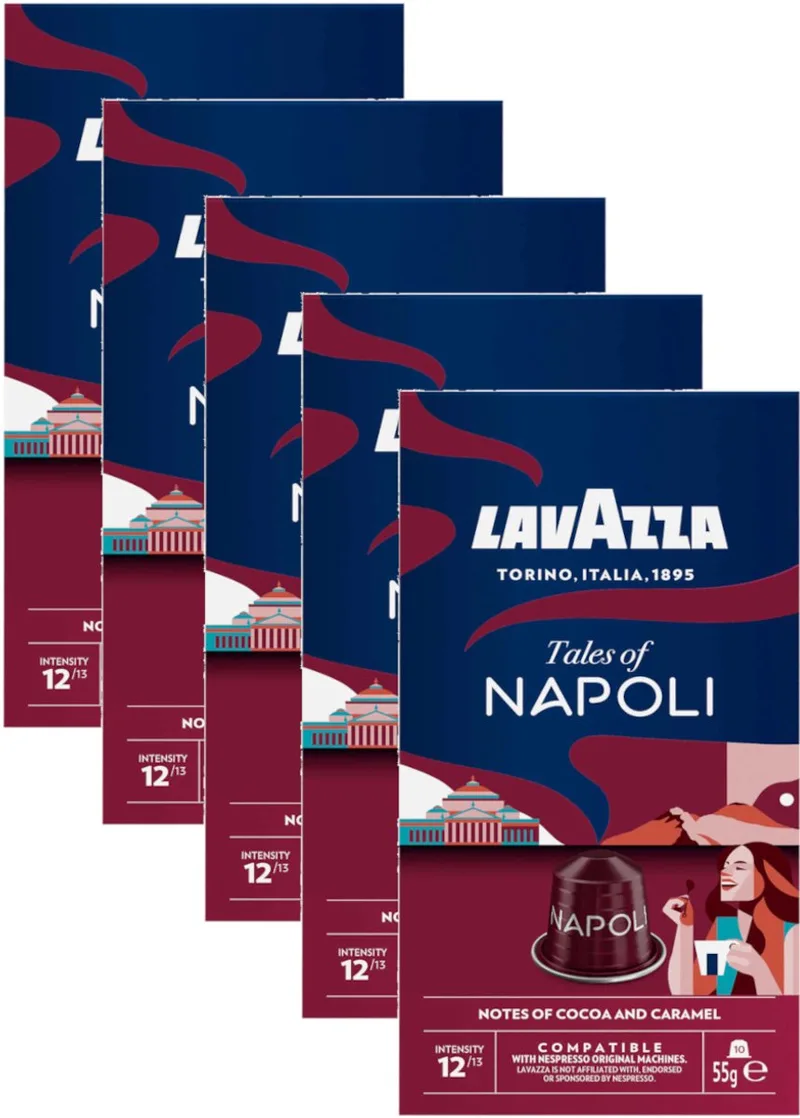 Tales Of Napoli - Multipack - 50 (5x10) Koffiecups Compatibel met Nespresso Coffee Machine by Lavazza – product photo