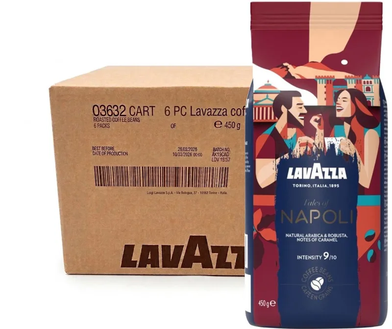 Tales of Napoli - Multipack - Koffiebonen - 2700g (6x450g) van Lavazza – productfoto