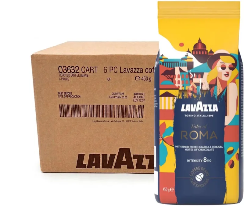 Tales of Roma - Multipack - Koffiebonen - 2700g (6x450g) van Lavazza – productfoto
