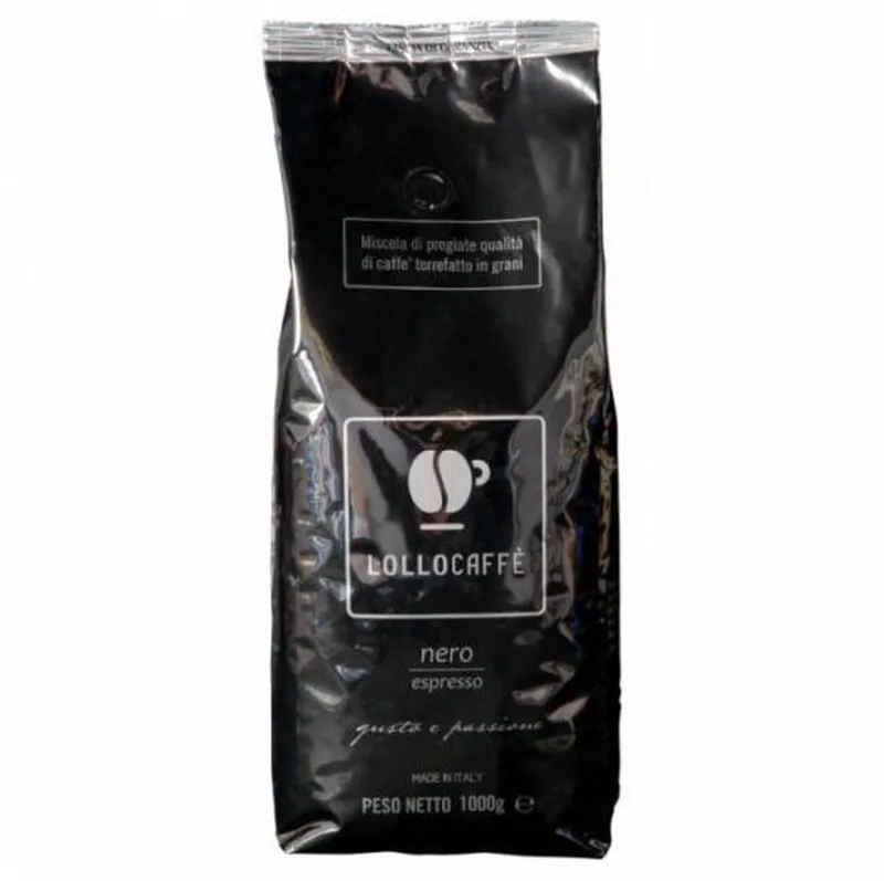Nero 1kg - Top kwaliteit - Sterke en romige Italiaanse Koffiebonen - Napolitaanse gebrande koffie - Voor Delonghi, Siemens, Jura, Moccamaster, Krups, Philips, Sage koffiezetapparaten van Lollo Caffè – productfoto