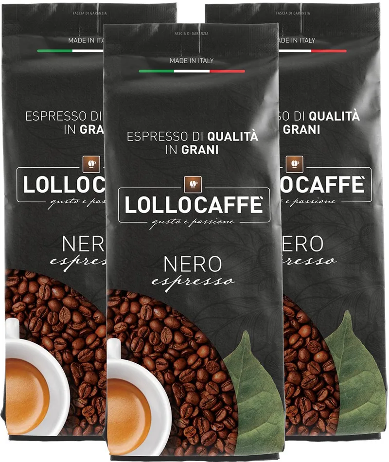 Nero Espresso - Multipack - Koffiebonen - 3000g (3x1000g) van Lollo Caffè – productfoto