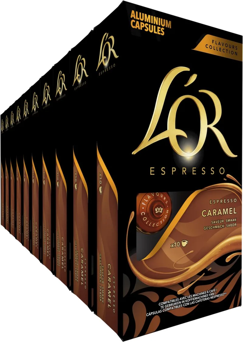 Caramel Koffiecups - 10 x 10 capsules van L'OR – productfoto