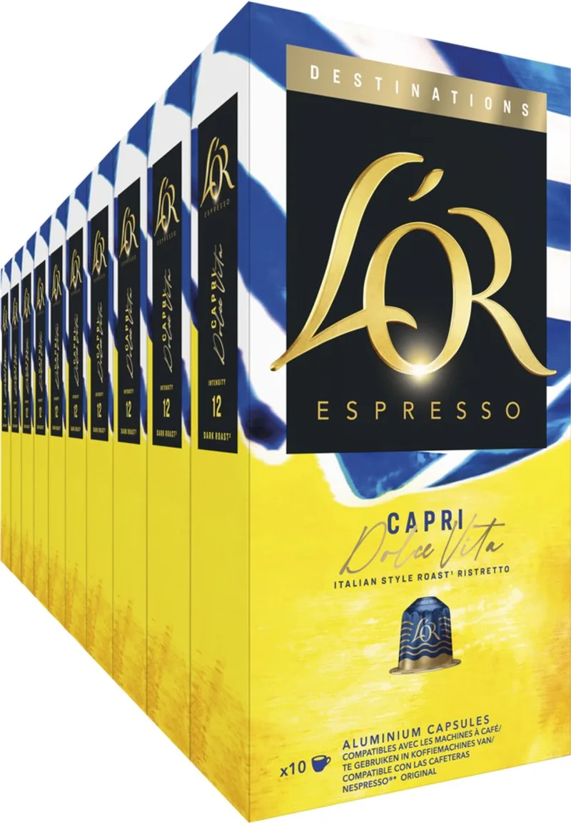 Destinations Capri Koffiecups - 10 x 10 capsules by L'OR – product photo